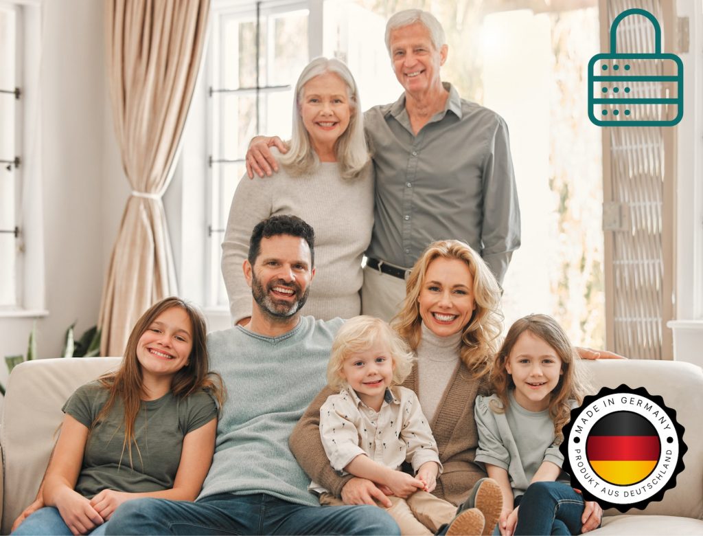 ePass Digital setzt den Standard, wenn es um den Schutz deiner Familie und deiner Daten geht. Mit unserem robusten Sicherheitsschloss-Symbol und dem renommierten 'Made in Germany'-Siegel garantieren wir höchste Qualitätsstandards und Sicherheit, um das Vertrauen und die Sicherheit deiner Familie in jeder Lebenslage zu gewährleisten.